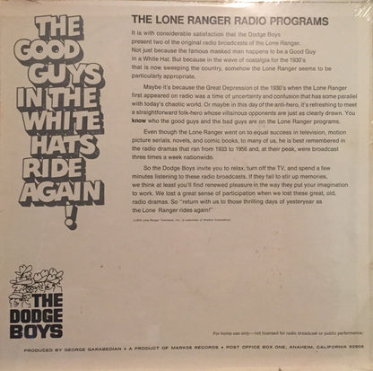 George Garabedian : The Lone Ranger® - Take It From Me, The Original Good Guy (LP,Album)