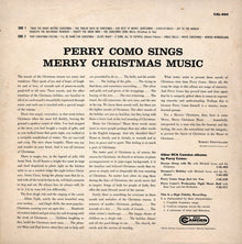 Perry Como : Perry Como Sings Merry Christmas Music (LP,Album,Mono)