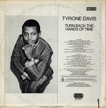 Tyrone Davis : Turn Back The Hands Of Time (LP,Album)