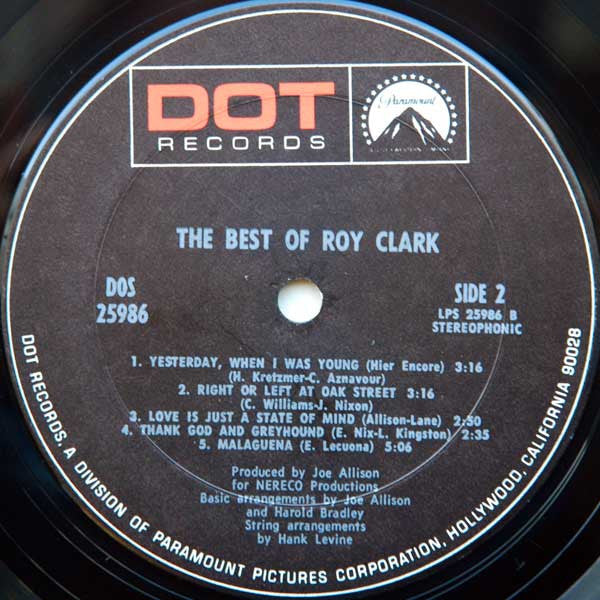 Roy Clark : The Best Of Roy Clark (LP,Compilation,Stereo)