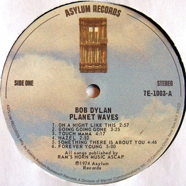 Bob Dylan : Planet Waves (LP,Album,Stereo)