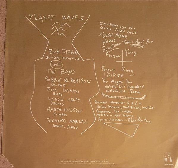 Bob Dylan : Planet Waves (LP,Album,Stereo)