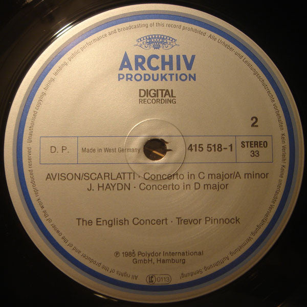 Johann Pachelbel • Georg Friedrich Händel • Joseph Haydn • Henry Purcell • Antonio Vivaldi • Tomaso Albinoni • Charles Avison • English Concert, The • Trevor Pinnock : Pachelbel: Canon • Handel: The Arrival Of The Queen Of Sheba Etc. (LP,Stereo)