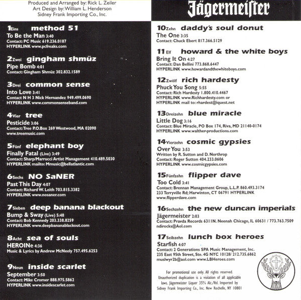 Various : Let It Pour Jagermeister (Compilation,Promo)