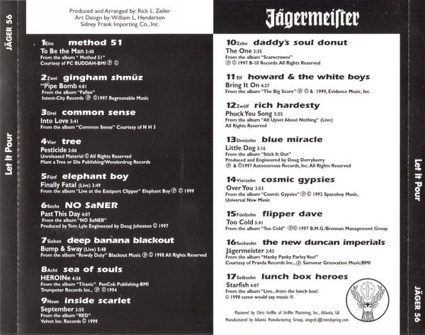 Various : Let It Pour Jagermeister (Compilation,Promo)