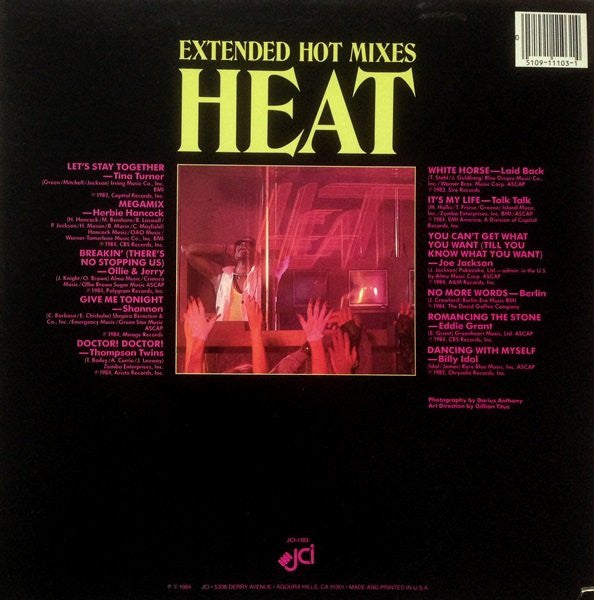Various : Heat (Extended Hot Mixes) (LP,Compilation,Mixed,Stereo)
