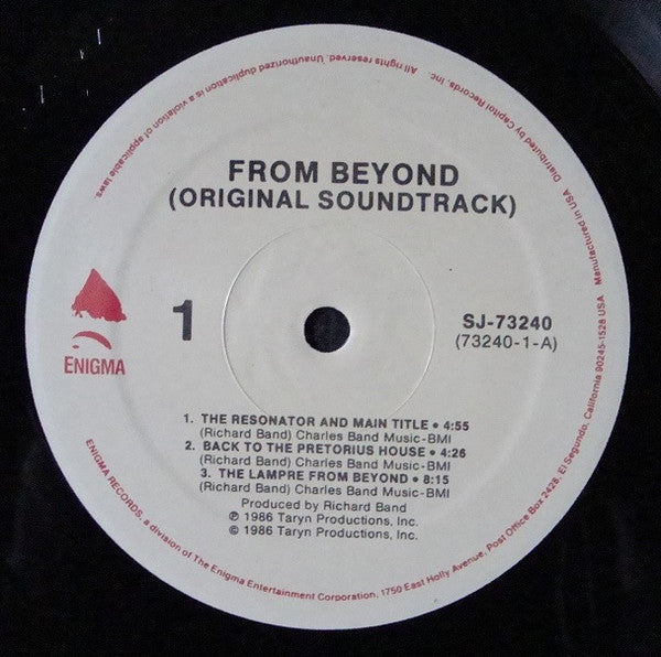 Richard Band : H.P. Lovecraft's From Beyond (Original Motion Picture Soundtrack) (LP,Album)