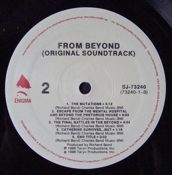 Richard Band : H.P. Lovecraft's From Beyond (Original Motion Picture Soundtrack) (LP,Album)