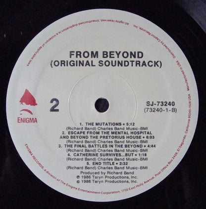 Richard Band : H.P. Lovecraft's From Beyond (Original Motion Picture Soundtrack) (LP,Album)
