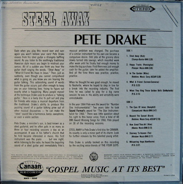 Pete Drake : Steel Away (LP,Album,Stereo)