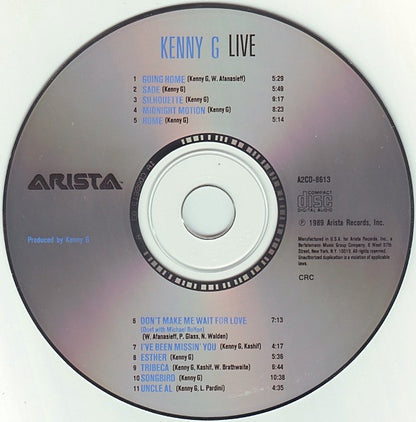 Kenny G (2) : Live (Album,Club Edition)
