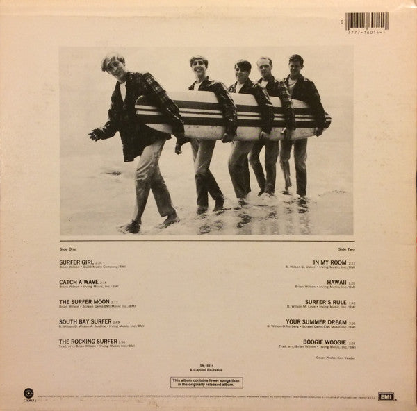 Beach Boys, The : Surfer Girl (LP,Album,Reissue)