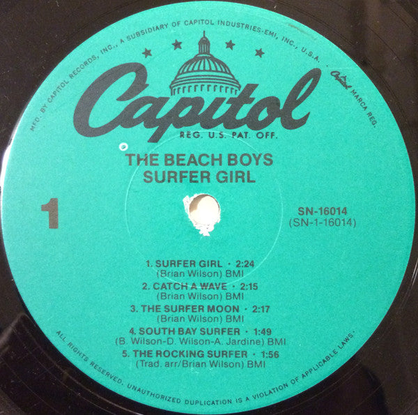 Beach Boys, The : Surfer Girl (LP,Album,Reissue)