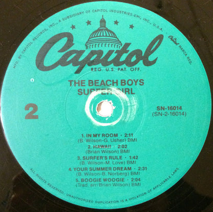 Beach Boys, The : Surfer Girl (LP,Album,Reissue)