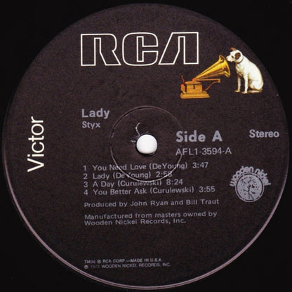 Styx : Lady (LP,Album,Reissue,Stereo)