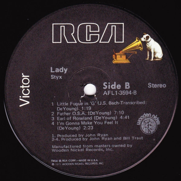 Styx : Lady (LP,Album,Reissue,Stereo)