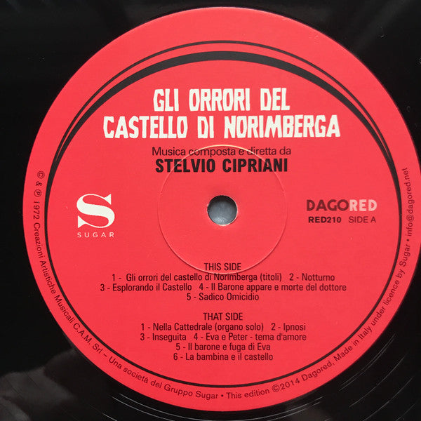 Stelvio Cipriani : Gli Orrori Del Castello Di Norimberga (Baron Blood) (LP,Album,Limited Edition,Remastered)