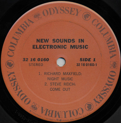 Steve Reich / Richard Maxfield / Pauline Oliveros : New Sounds In Electronic Music (Come Out / Night Music / I Of IV) (LP,Reissue)