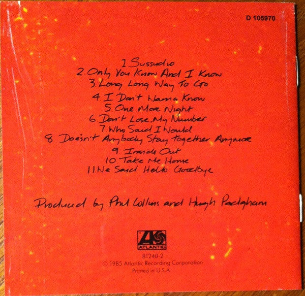 Phil Collins : No Jacket Required (Album,Club Edition,Reissue)