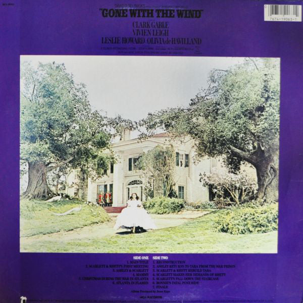 Max Steiner : Gone With The Wind (The Original Sound Track Album) (LP,Album,Reissue)