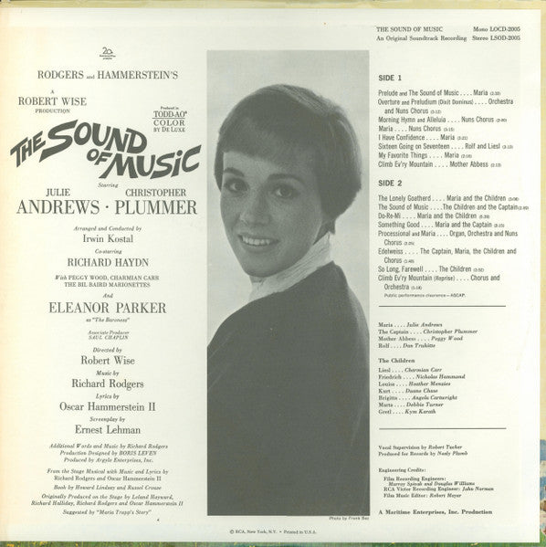 Rodgers & Hammerstein - Julie Andrews, Christopher Plummer, Irwin Kostal : The Sound Of Music (An Original Soundtrack Recording) (LP,Album,Misprint,Stereo)