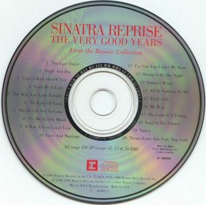 Frank Sinatra : Sinatra Reprise: The Very Good Years (From The Reprise Collection) (Compilation,Club Edition)