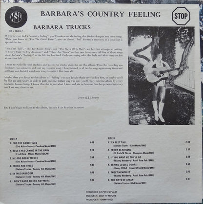 Barbara Trucks : Barbara's Country Feeling (LP)