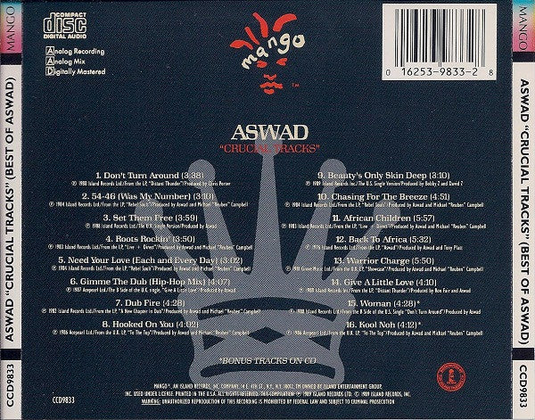 Aswad : Crucial Tracks (Best Of Aswad) (Compilation)
