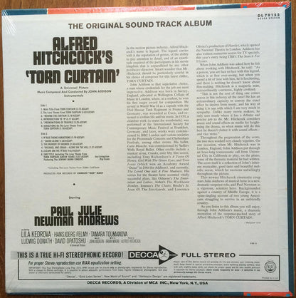John Addison : Alfred Hitchcock's "Torn Curtain" - The Original Sound Track Album (LP,Album,Stereo)