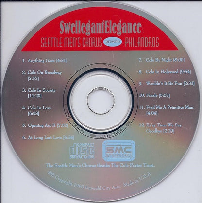 Seattle Men's Chorus Presents Philandros : Swellegant Elegance (The Music Of Cole Porter) (Album)
