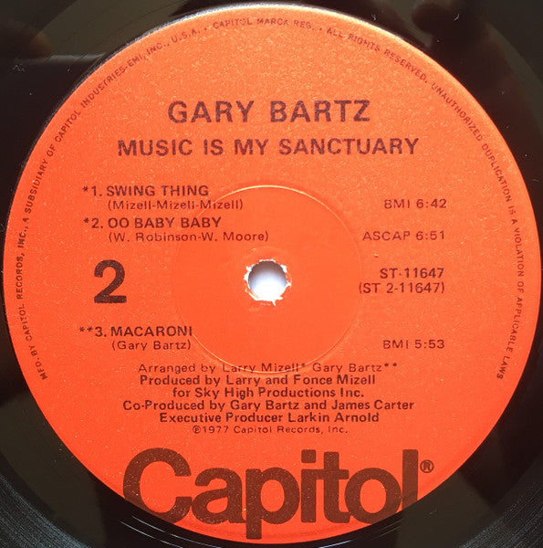 Gary Bartz : Music Is My Sanctuary (LP,Album)