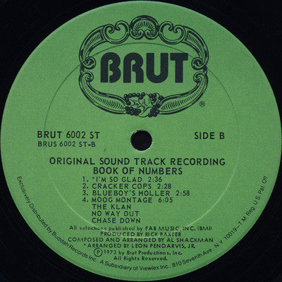 Sonny Terry & Brownie McGhee : Book Of Numbers Original Motion Picture Soundtrack Recording (LP,Album)