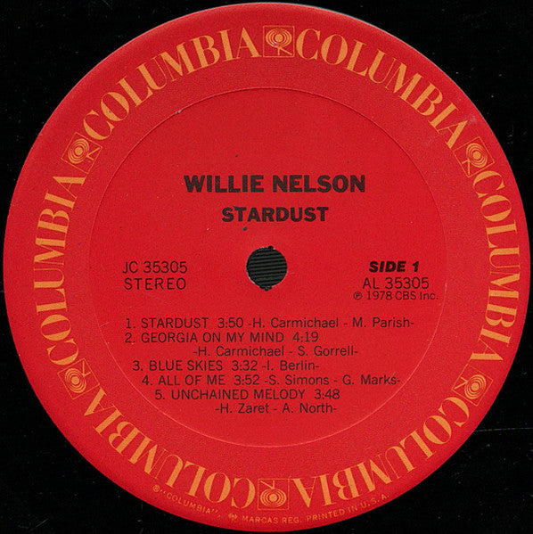 Willie Nelson : Stardust (LP,Album,Stereo)