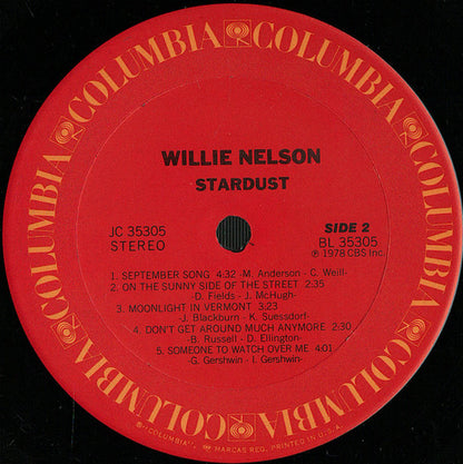 Willie Nelson : Stardust (LP,Album,Stereo)