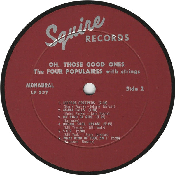 Four Populaires, The : Oh Those Good Ones! (LP,Album,Mono)