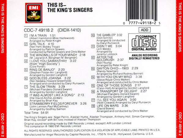 King's Singers, The : This Is the King's Singers (Compilation,Remastered)