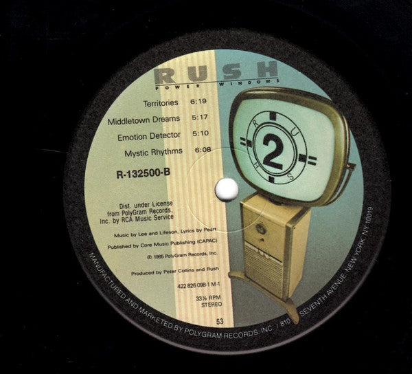 Rush : Power Windows (LP,Album,Club Edition)