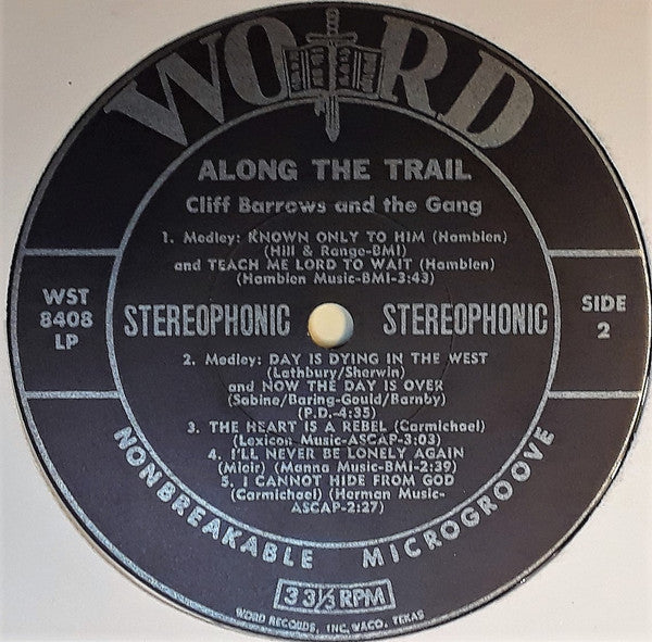 Cliff Barrows & The Gang : Along The Trail (LP,Stereo)