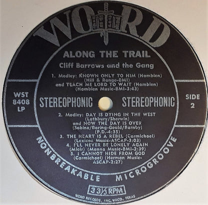 Cliff Barrows & The Gang : Along The Trail (LP,Stereo)