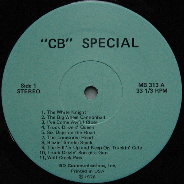 Curtis McPeake & The Nashville Pickers Featuring Dick Curless : CB Special (LP,Album)