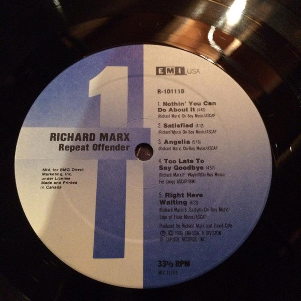 Richard Marx : Repeat Offender (LP,Album,Club Edition)