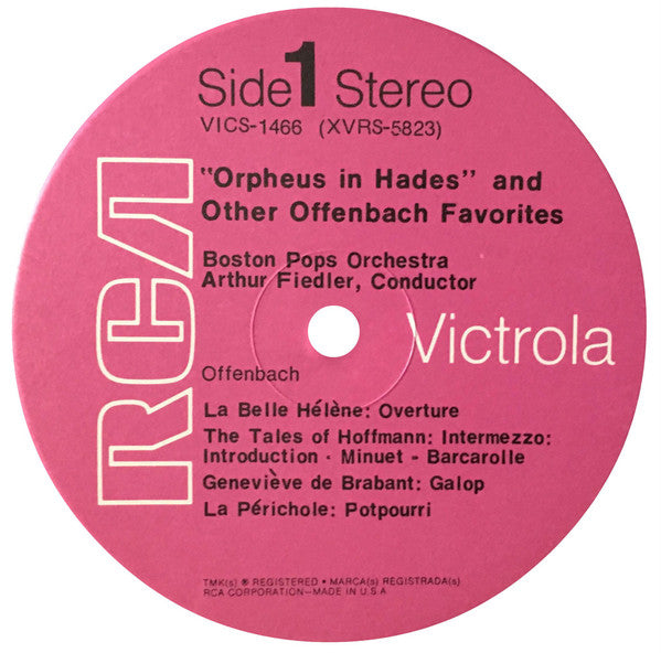 Jacques Offenbach, Arthur Fiedler / Boston Pops Orchestra : Orpheus In Hades (LP,Album,Reissue,Stereo)