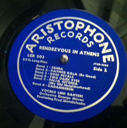 Leni Barteri : Rendezvous In Athens (LP,Mono)