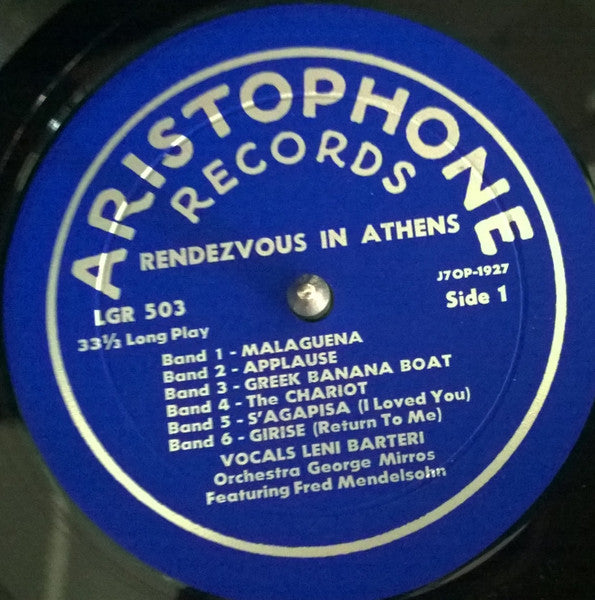 Leni Barteri : Rendezvous In Athens (LP,Mono)