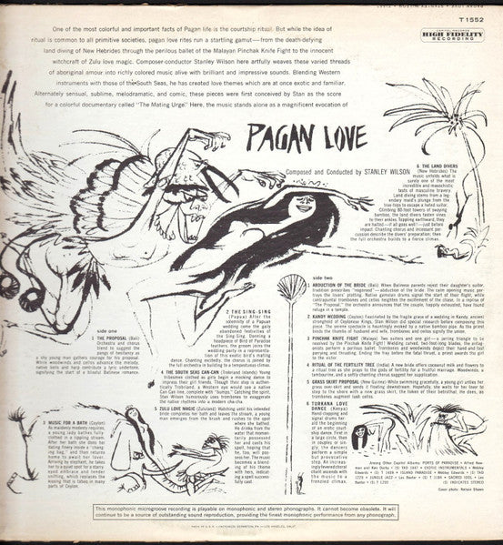 Stanley Wilson : Pagan Love (LP,Album,Mono)