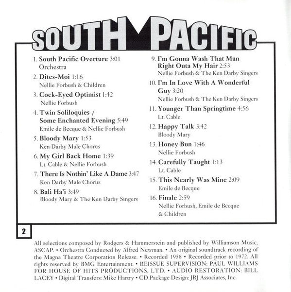 Rodgers & Hammerstein : South Pacific (Album,Remastered)
