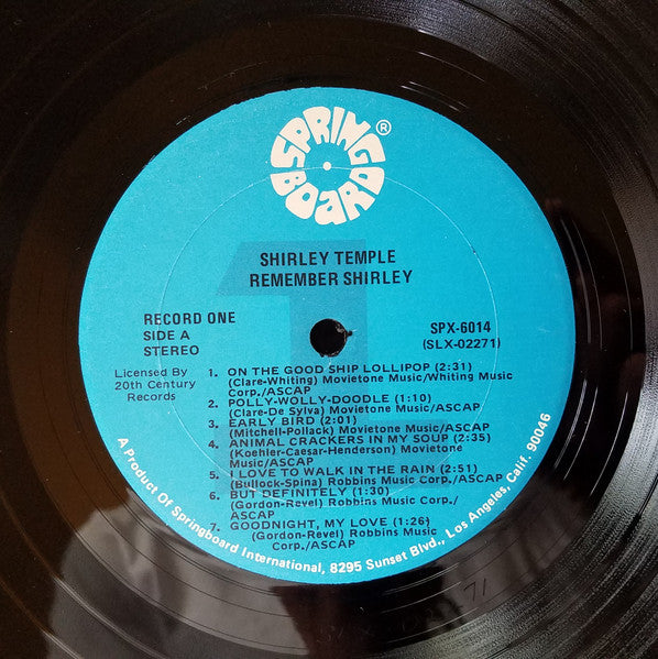Shirley Temple : Remember Shirley (LP,Stereo)