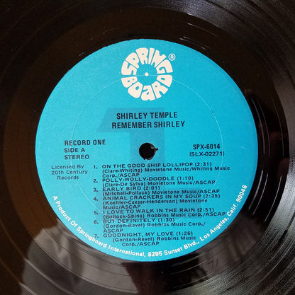 Shirley Temple : Remember Shirley (LP,Stereo)