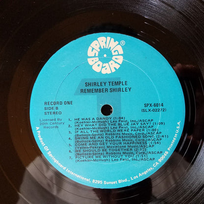 Shirley Temple : Remember Shirley (LP,Stereo)