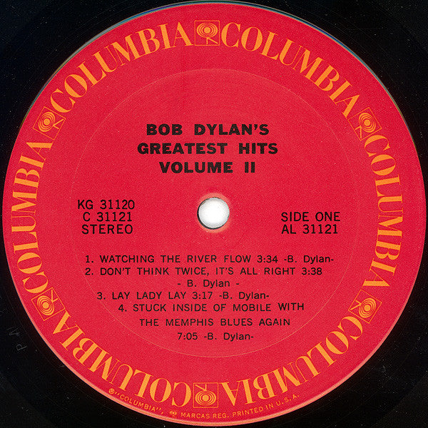 Bob Dylan : Bob Dylan's Greatest Hits Volume II (LP,Compilation,Stereo)